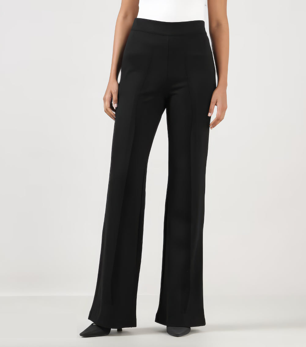 Flared Pleated Trousers