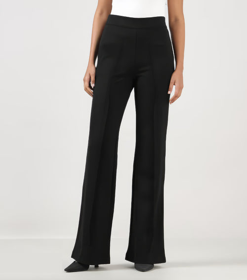 Flared Pleated Trousers